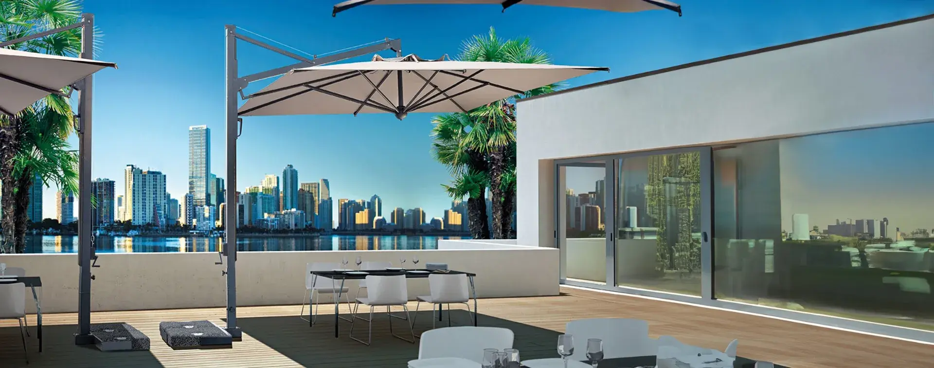 Parasole boczne składane